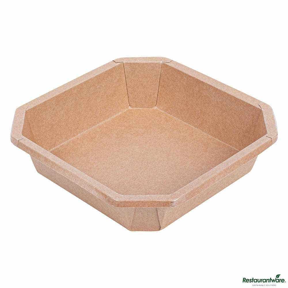 Sustain 41 oz Octagonal Kraft Paper Take Out Container