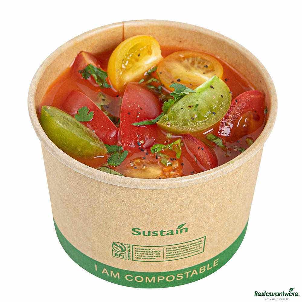 Sustain 8 oz Round Kraft Paper Soup Container