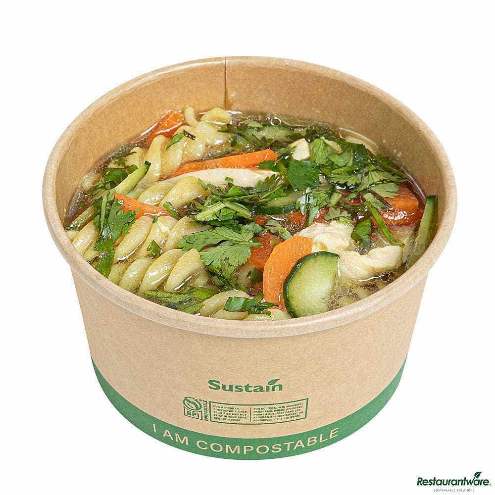 Sustain 12 oz Round Kraft Paper Soup Container
