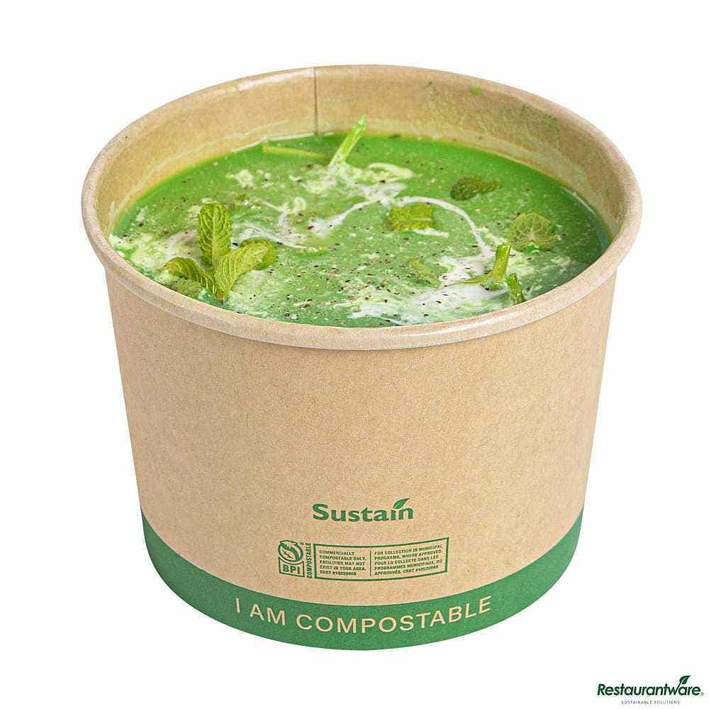 Sustain 16 oz Round Kraft Paper Soup Container