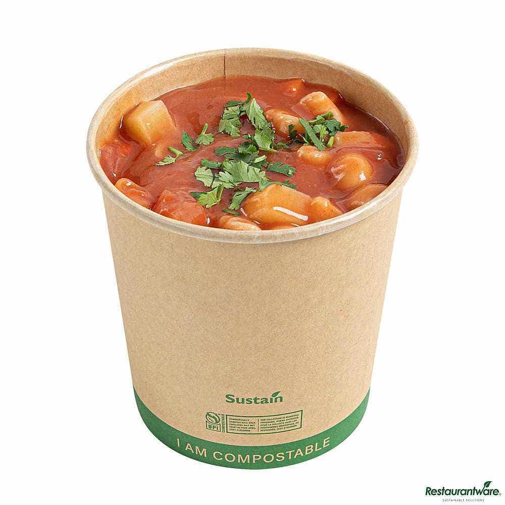 Sustain 24 oz Round Kraft Paper Soup Container