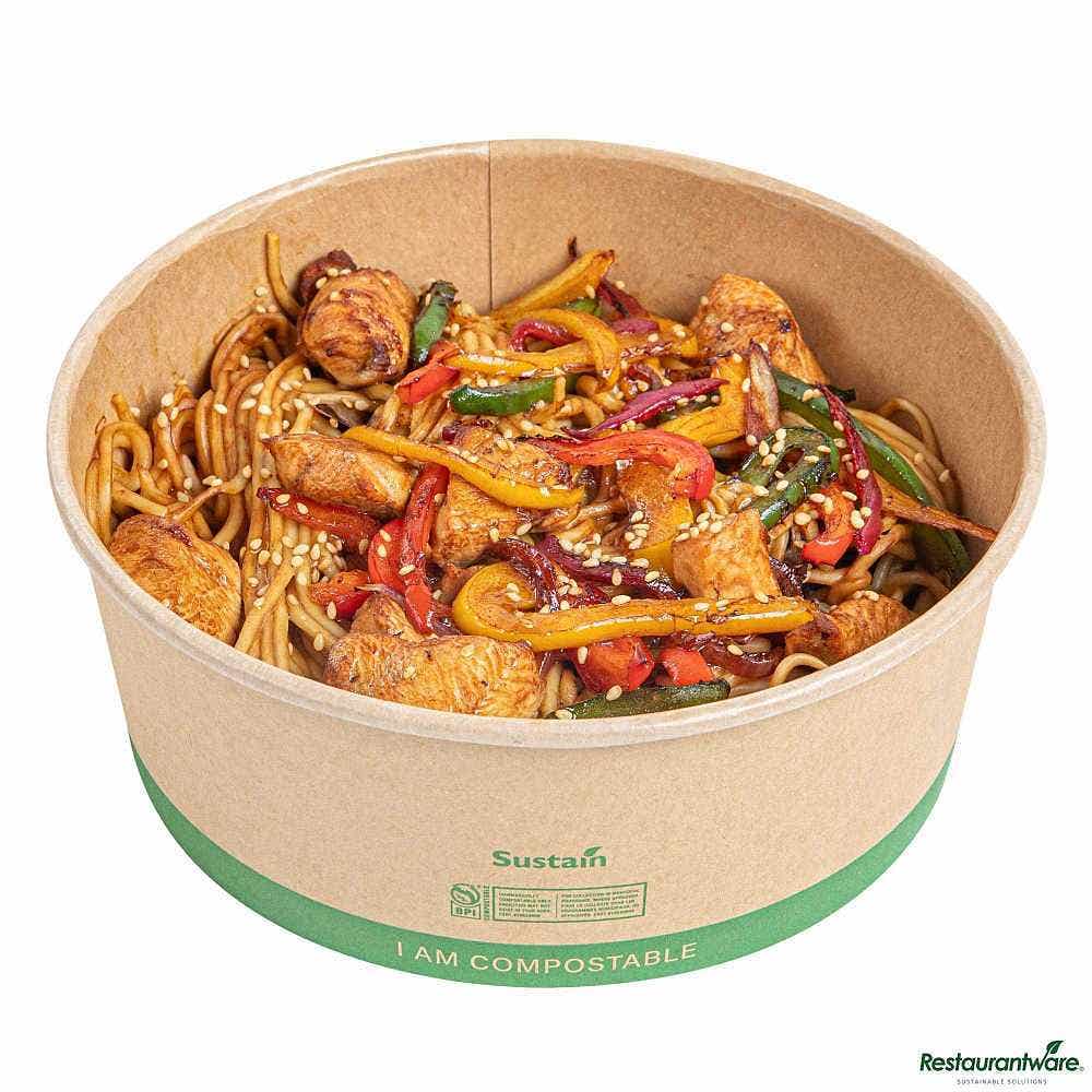 Sustain 50 oz Round Kraft Paper Take Out Container