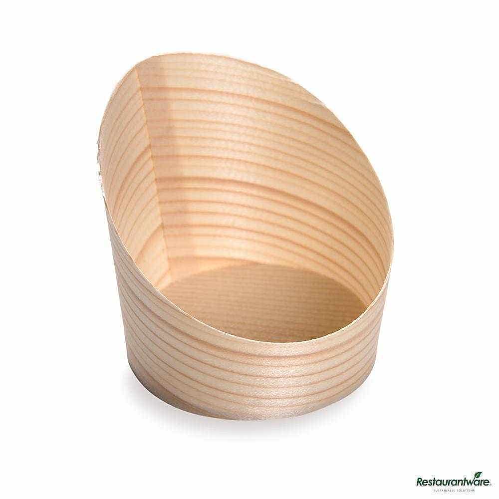 4 oz Round Natural Wood Mini Incline Cup