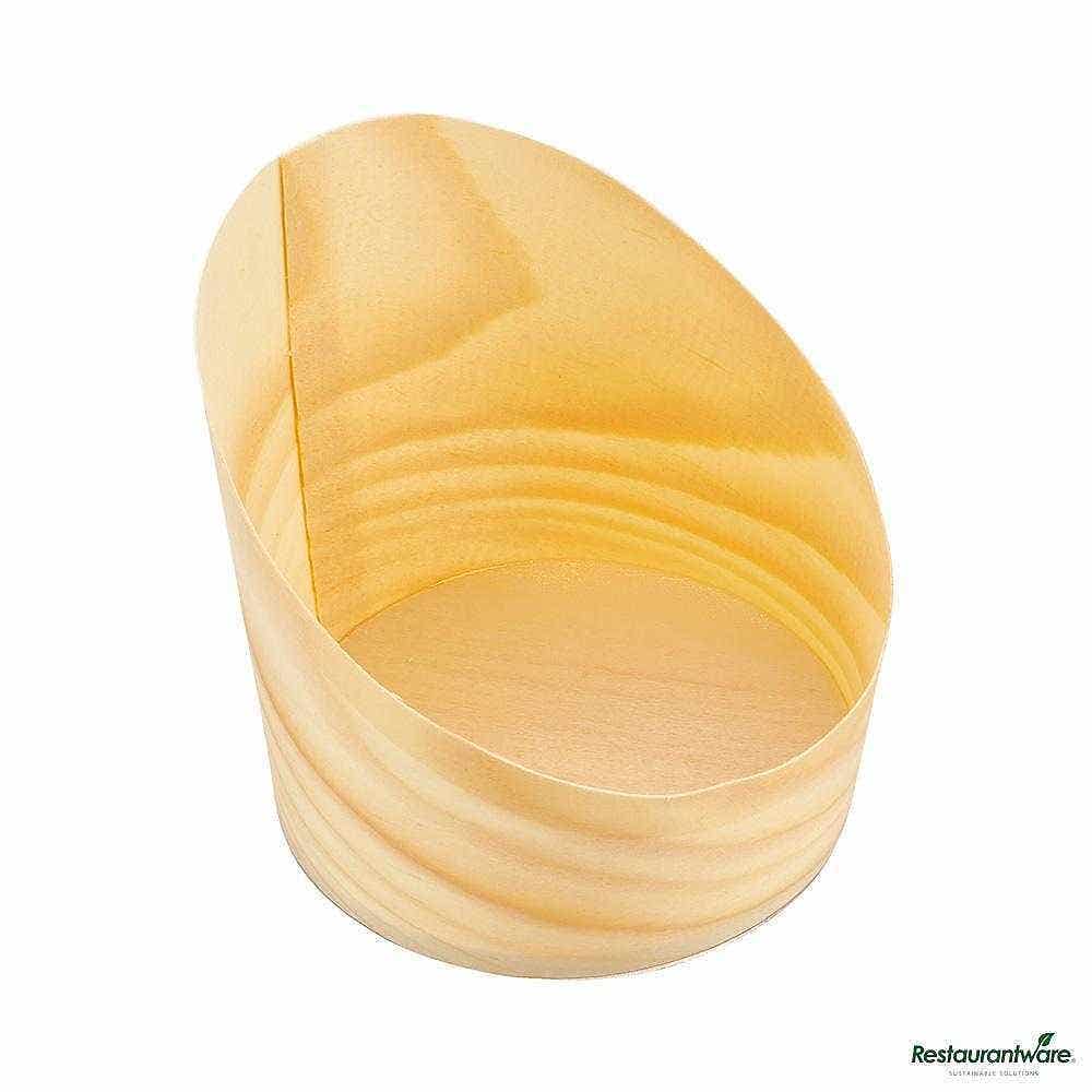 7 oz Round Natural Wood Medium Incline Cup