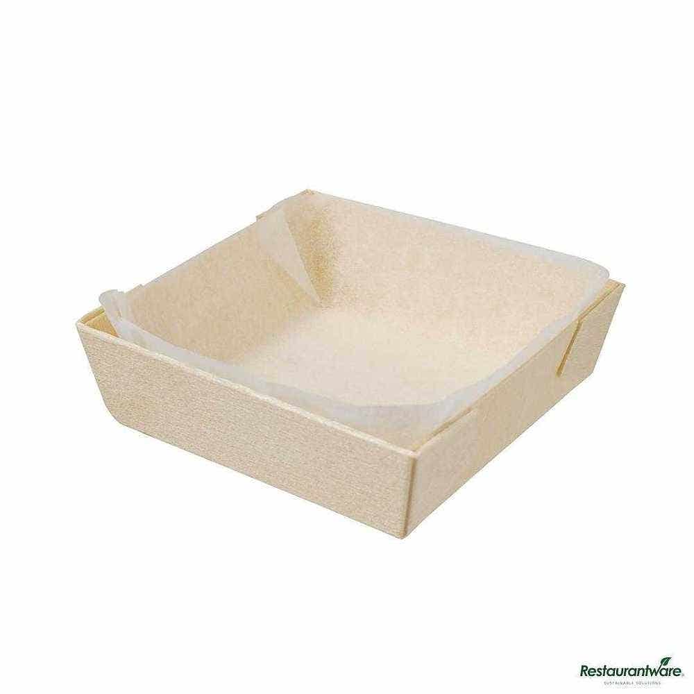 Taipei Poplar Baking and Serving Container with Paper Liner 2 3/4