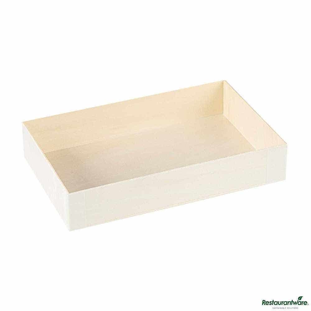 Taipei 31 oz Rectangle Natural Poplar Bento Box