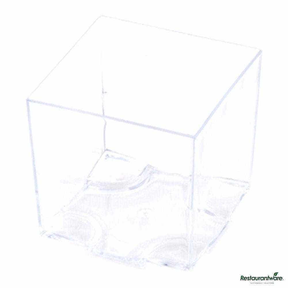 3 oz Square Clear Plastic Quadrato Cup
