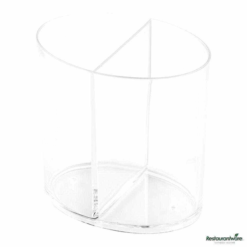 4 oz Oval Clear Plastic Duet Tasting Cup