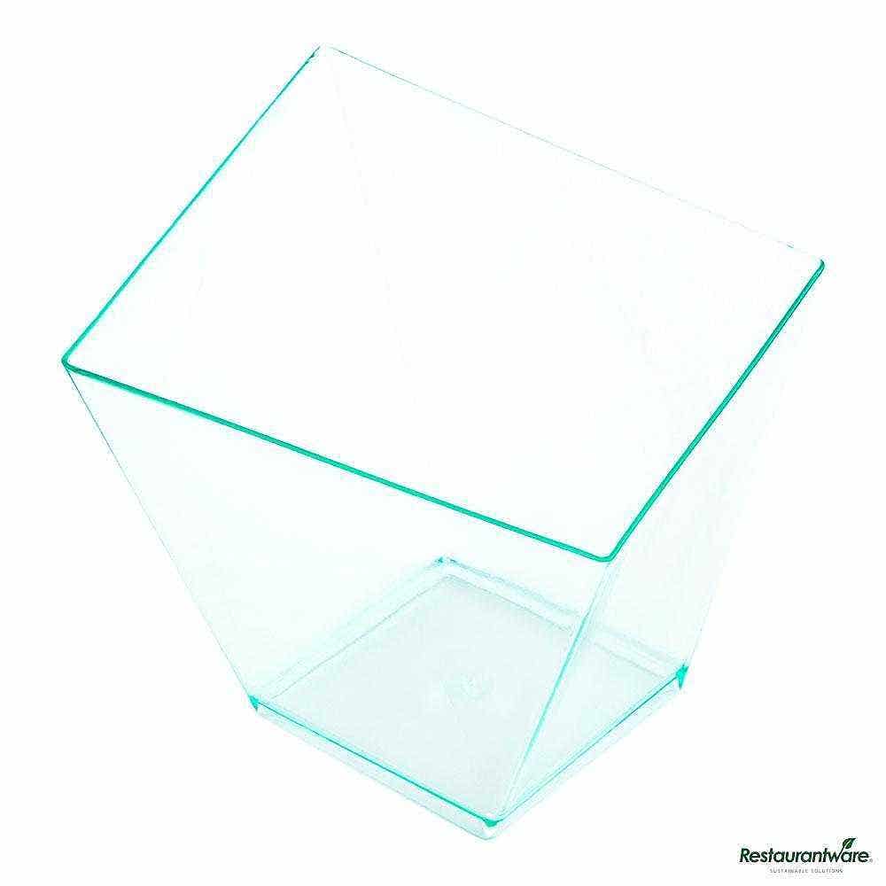 6 oz Square Seagreen Plastic Large Girata Dish
