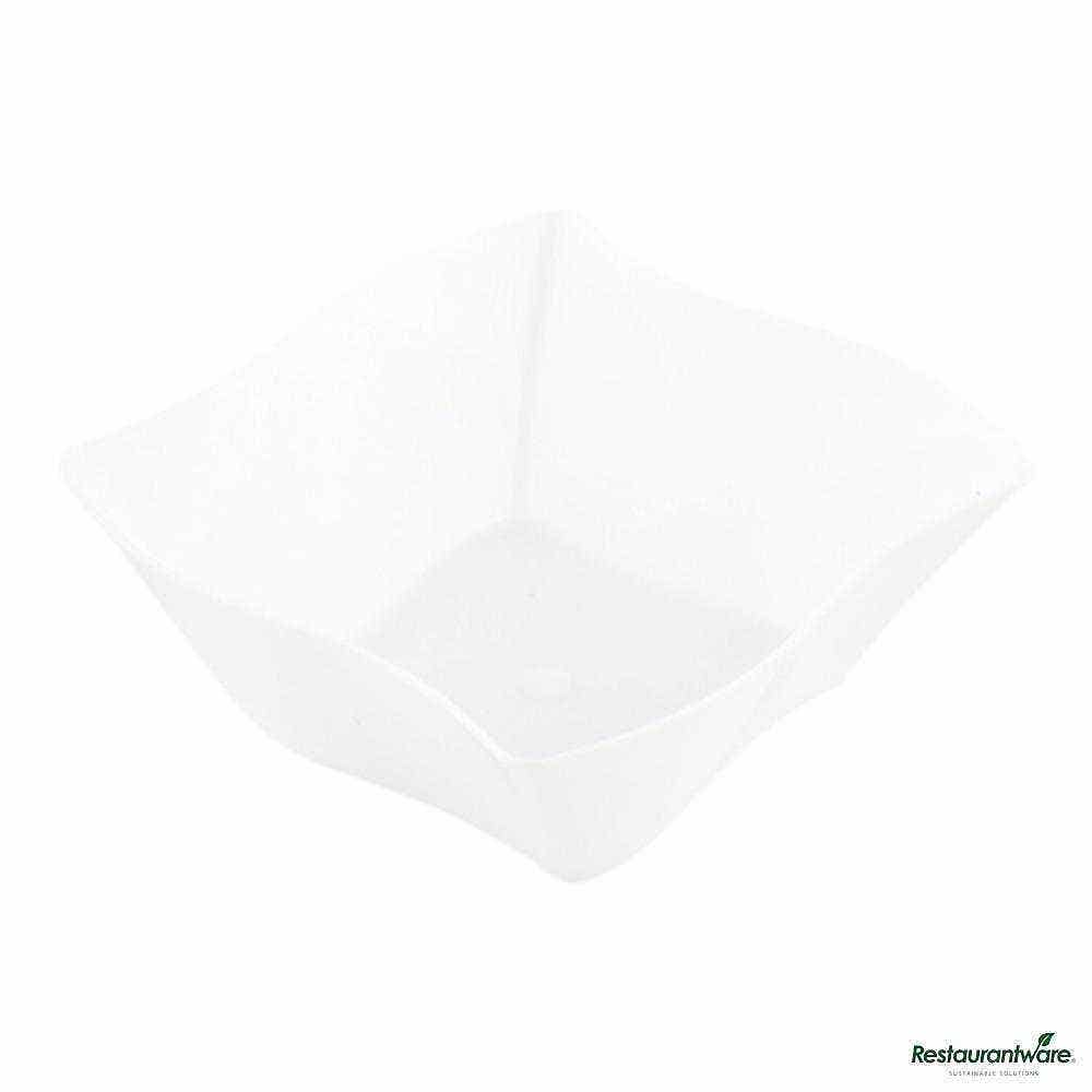 6 oz Square White Plastic Aqua Bowl