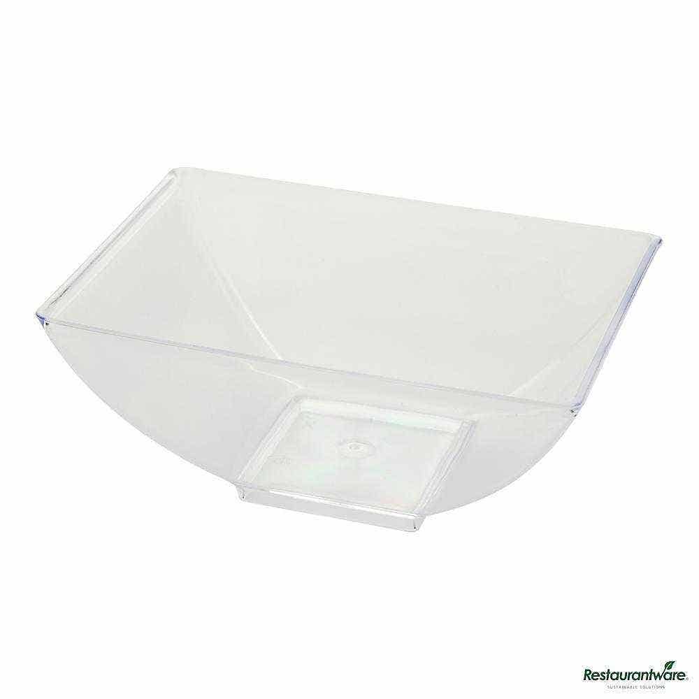 3 oz Rectangle Clear Plastic Small Architetto Bowl