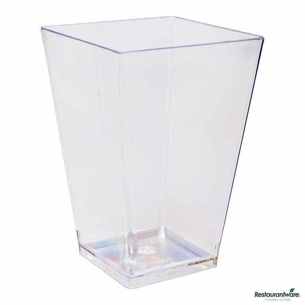4 oz Square Clear Plastic Tall Medium Kova Cup