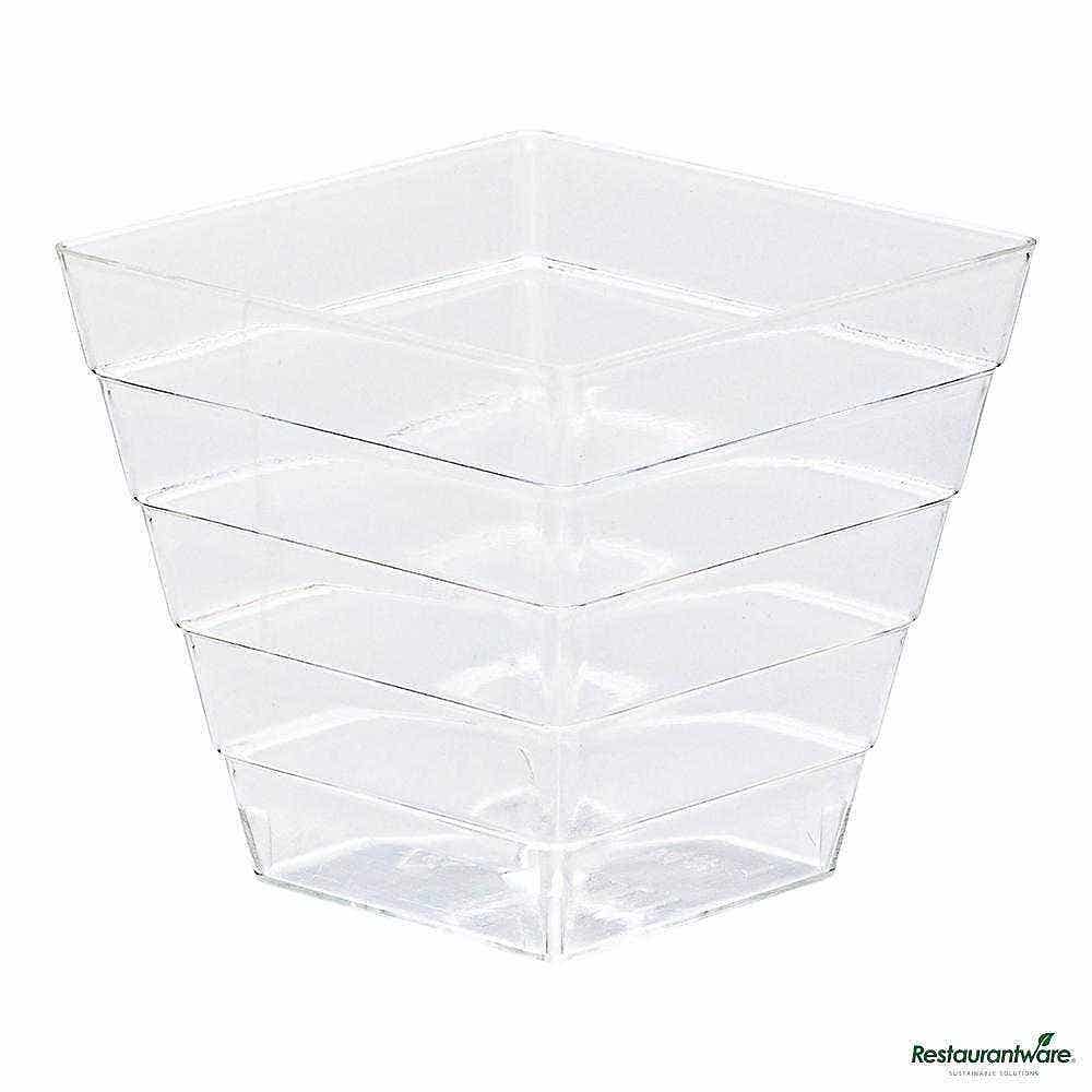 2 oz Square Clear Plastic Mini Apogee Kova Cup