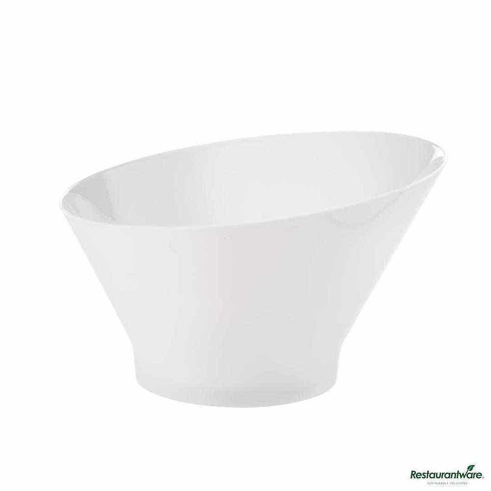 5 oz Round White Plastic Small Incline Bowl