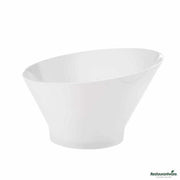 5 oz Round White Plastic Small Incline Bowl
