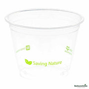 Sustain 9 oz Round Clear PLA Plastic Drinking Cup Compostable