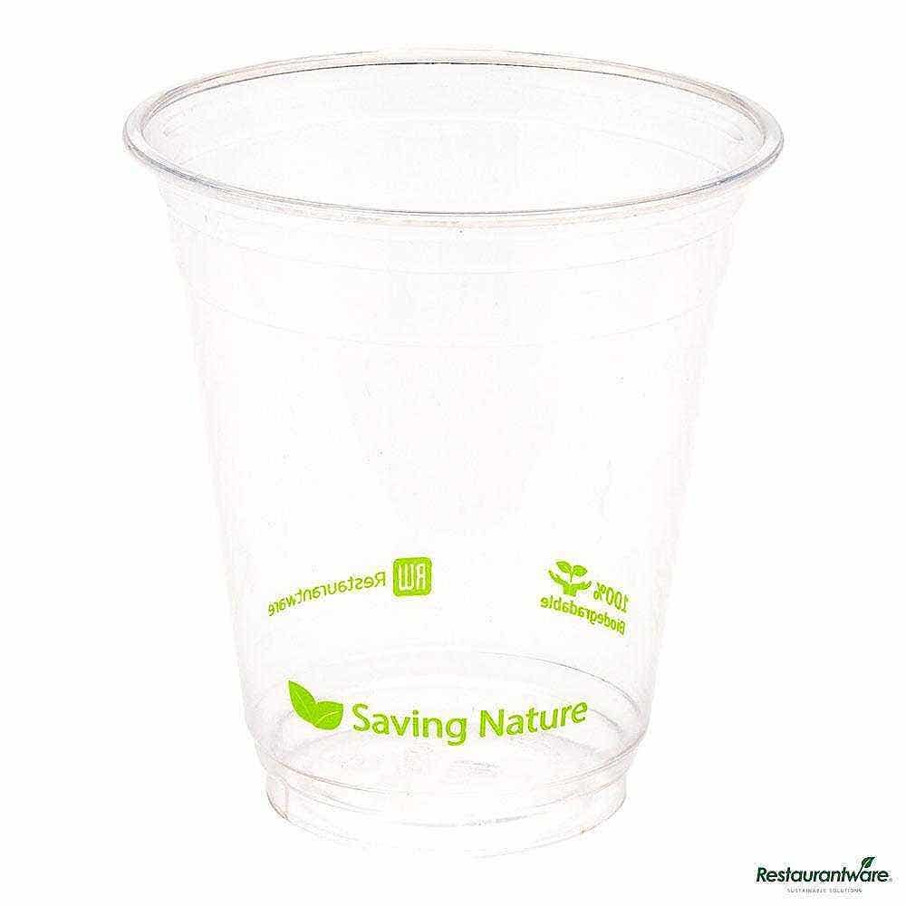 Sustain 12 oz Round Clear PLA Plastic Drinking Cup  Compostable