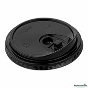 Sustain Round Black PLA Plastic Straw or Sippy Cup Lid