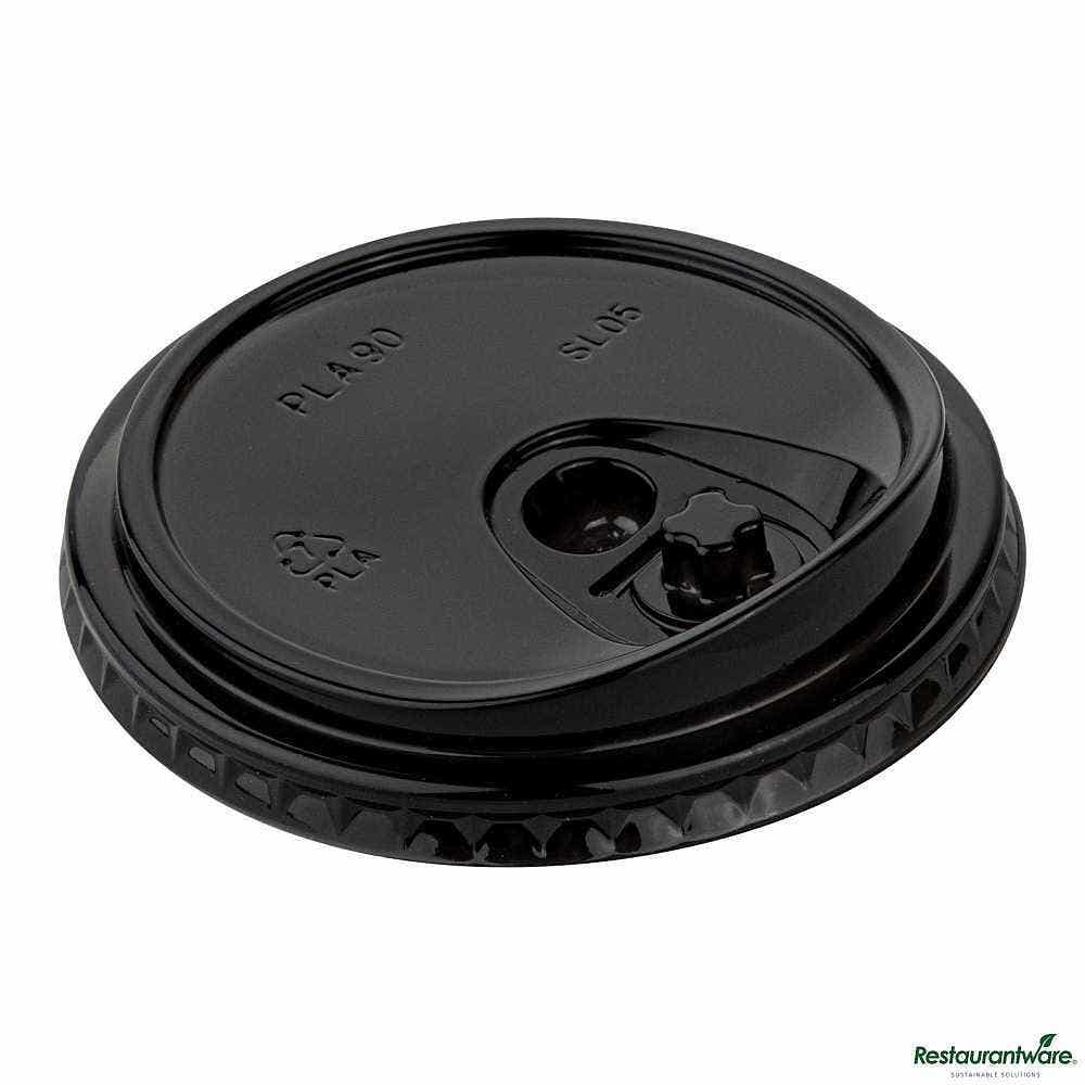 Sustain Round Black PLA Plastic Straw or Sippy Cup Lid