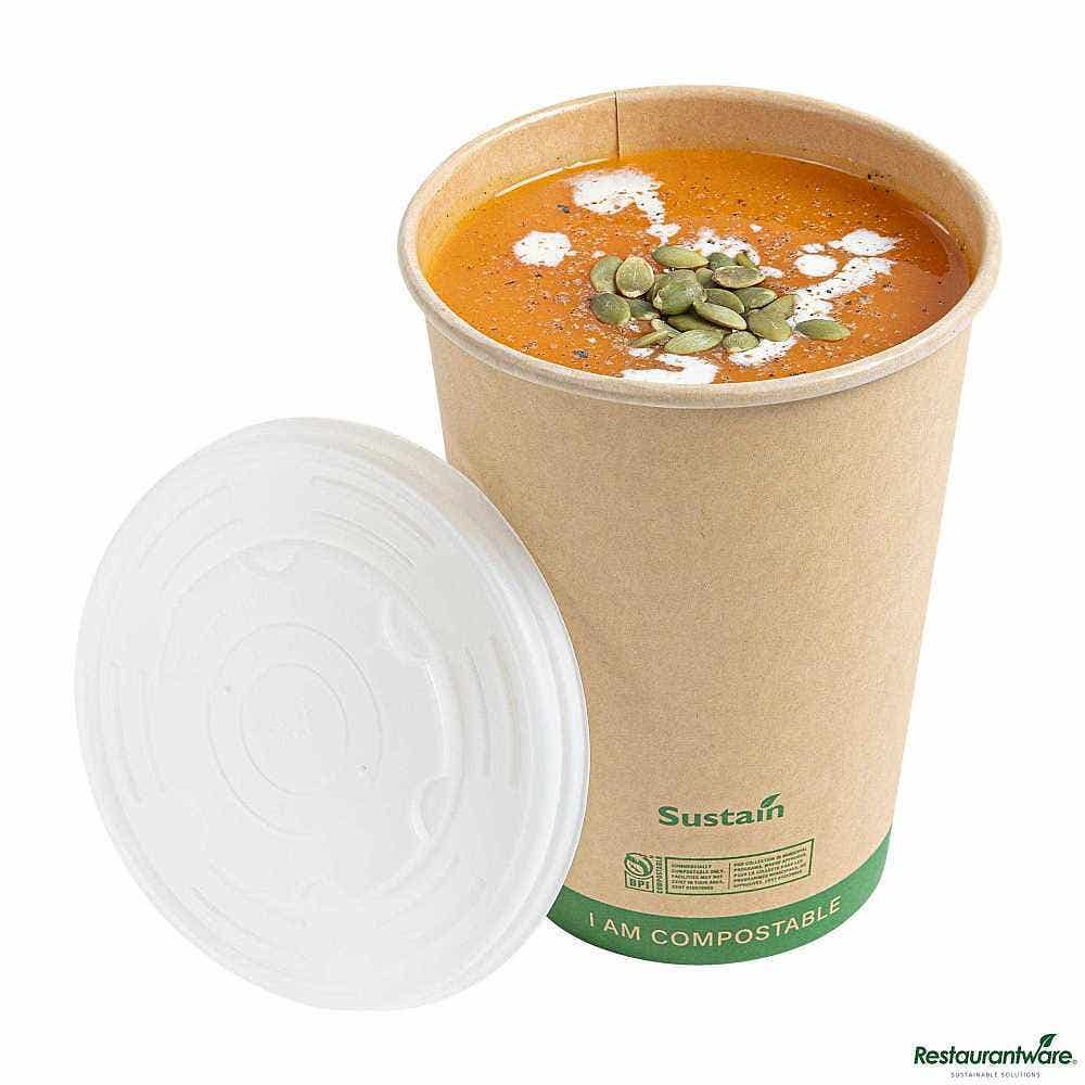 Sustain Round White PLA Plastic Lid