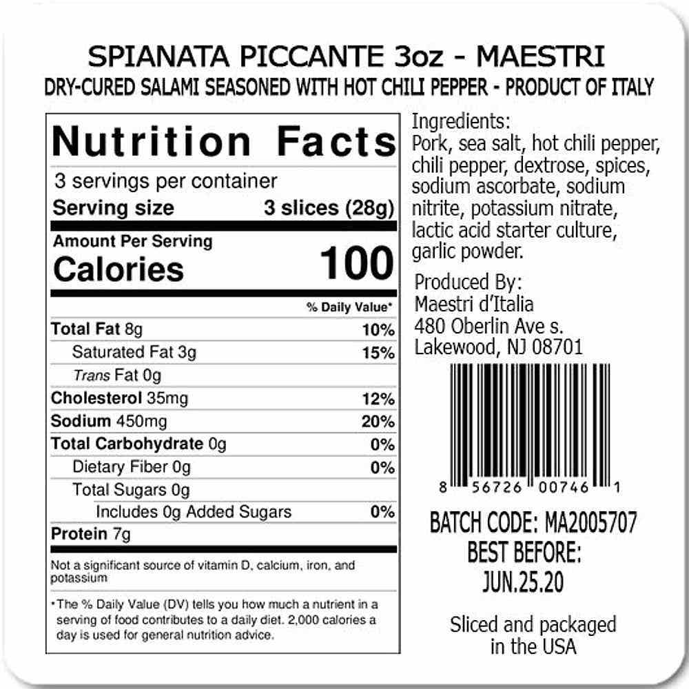 Spianata Piccante Sliced