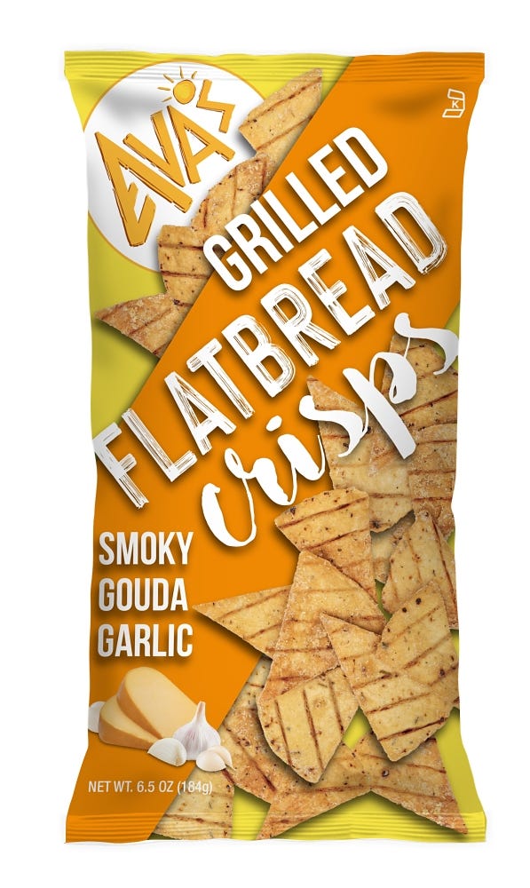 Smoky Gouda Garlic Flatbread Crisps