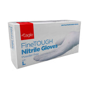 Large FineTOUGH Powder Free Nitrile White Gloves