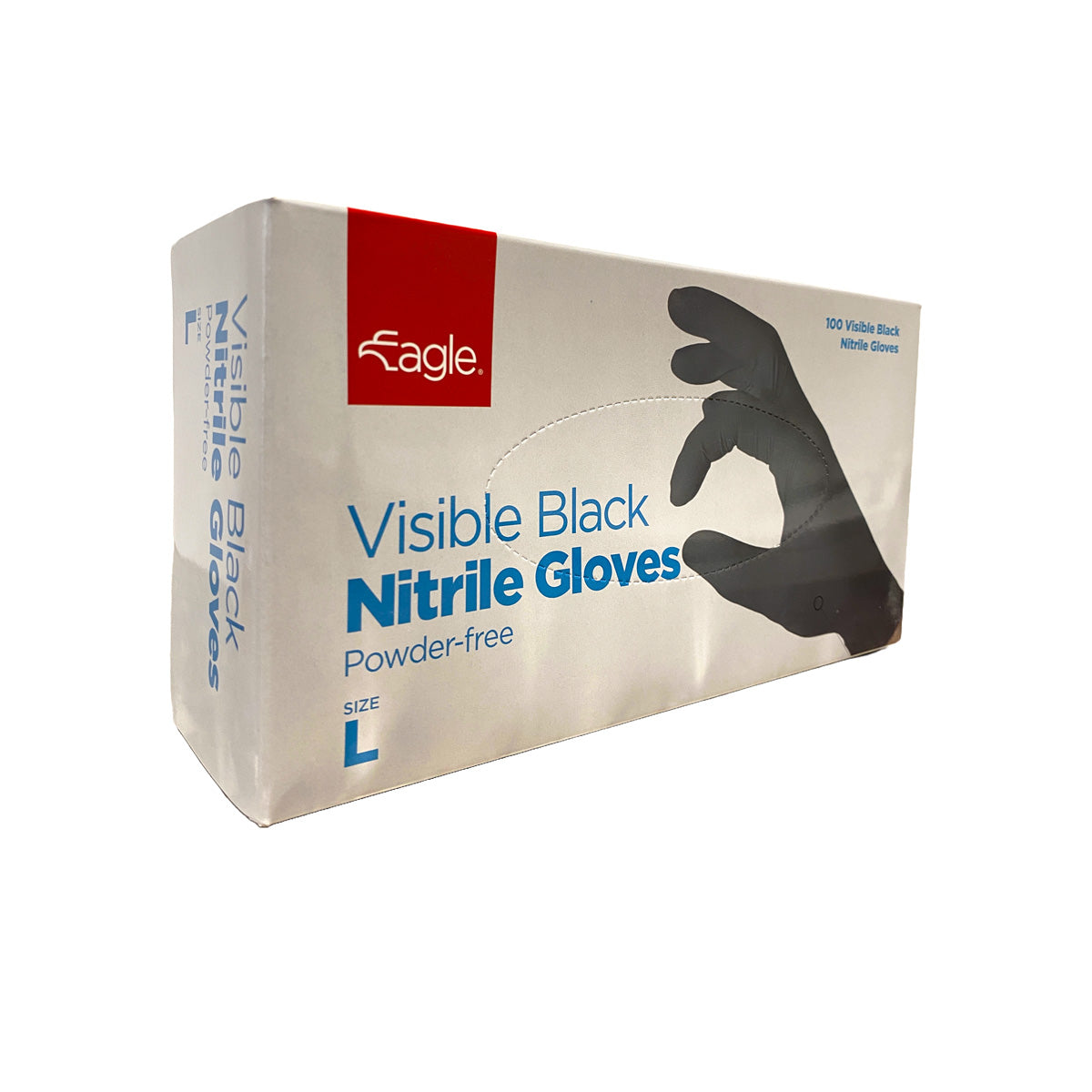 Large Powder Free Nitrile Black Gloves