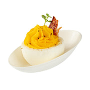 White Sugarcane Egg-Shaped Tasting Dish