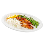 Oval White Sugarcane Medium Plate
