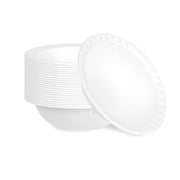 16 oz White Sugarcane Bowl with Diamond Rim