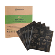 Black Bakery Wrap & Basket Liner, Bon Appetit - 12in x 12in