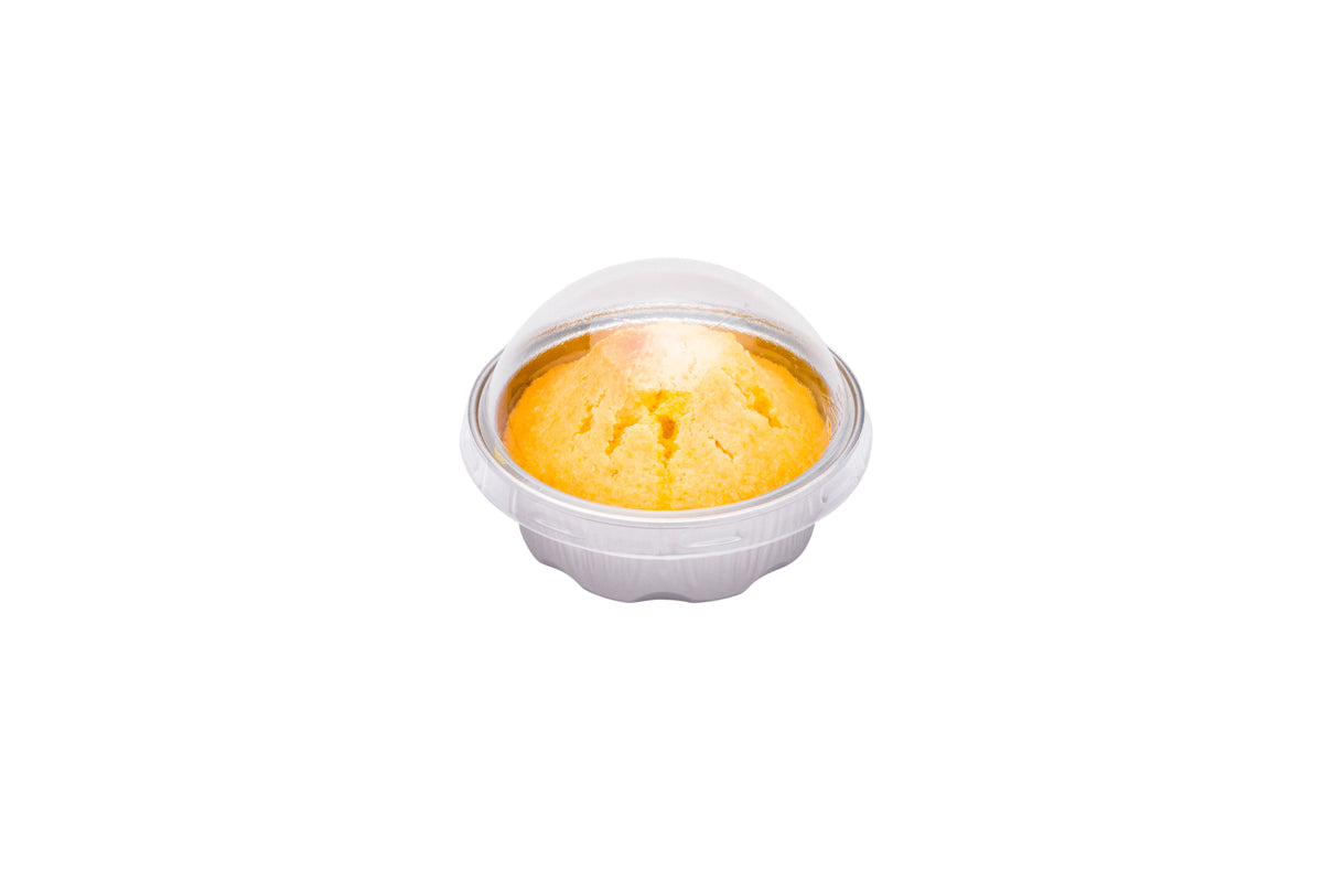 2 oz Round Silver Aluminum Baking Cup with Plastic Dome Lid