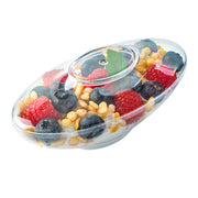 6 oz Oval Clear Plastic Deli Cup with Lid