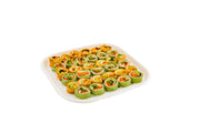 Square White Sugarcane Tray - 12in x 12in