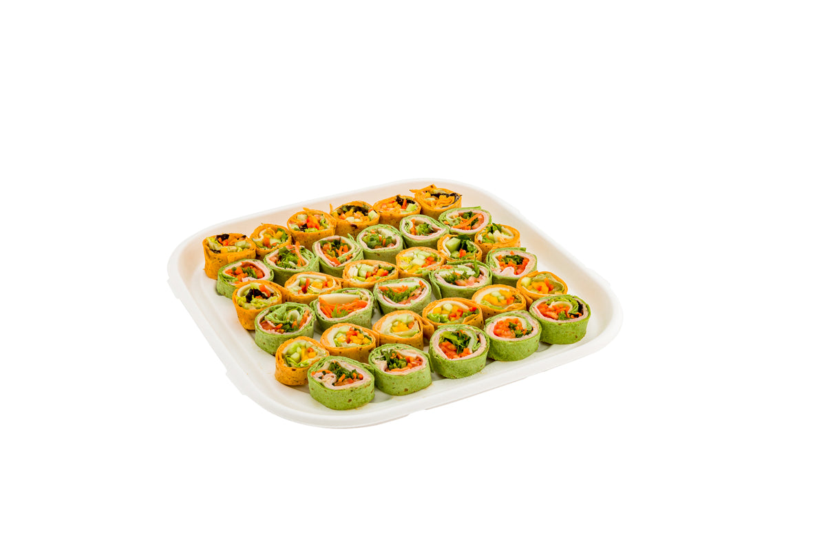 Square White Sugarcane Tray - 16in x 16in