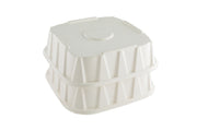Square White Sugarcane/Bagasse Tray Lid - Fits 12in