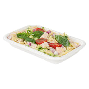 12 oz Rectangle White Sugarcane Container