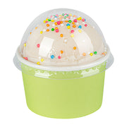 Round Clear Plastic To Go Cup Dome Lid - Fits 3 oz
