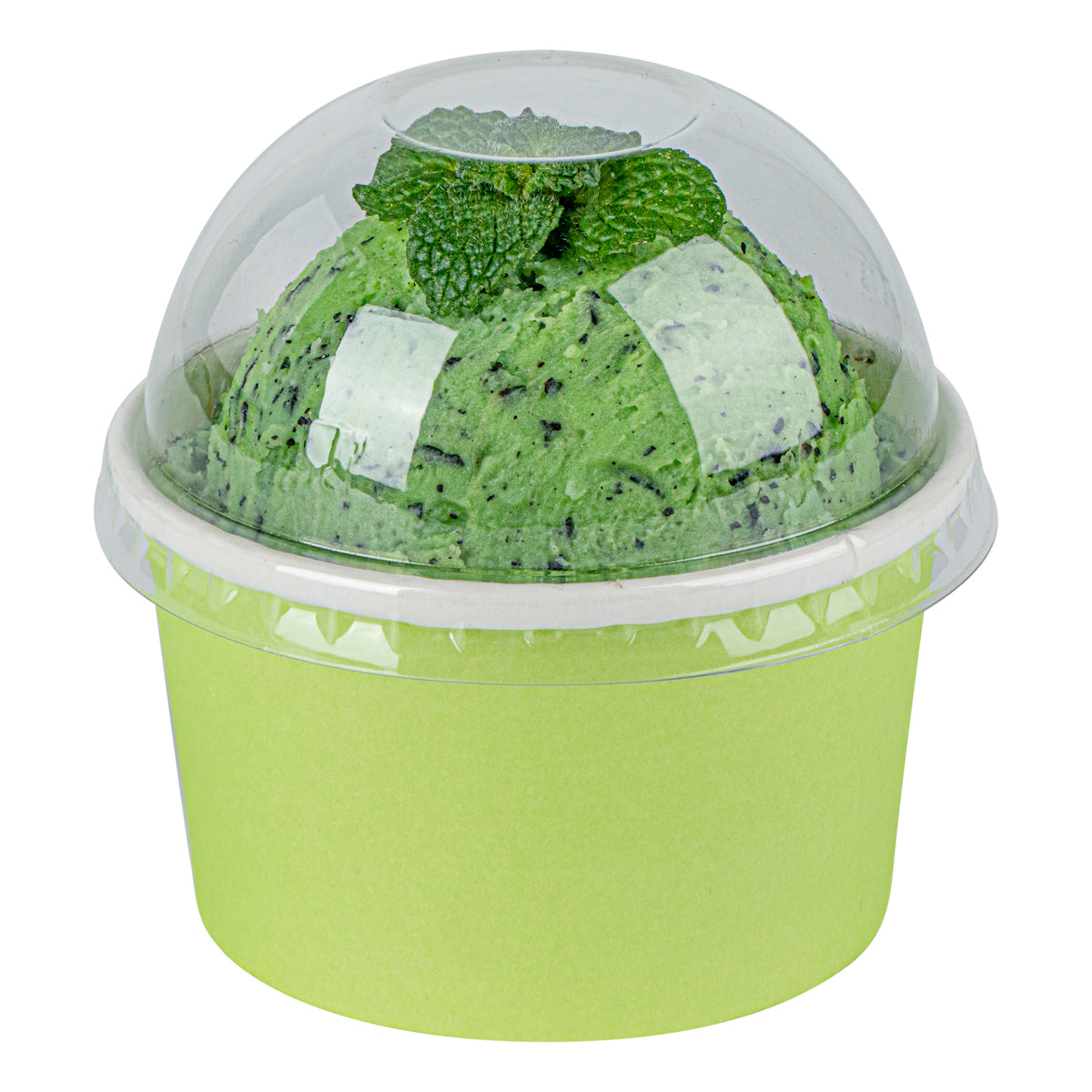 Round Clear Plastic To Go Cup Dome Lid - Fits 5 oz