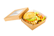 27 oz Square Kraft Paper Medium Take Out Container