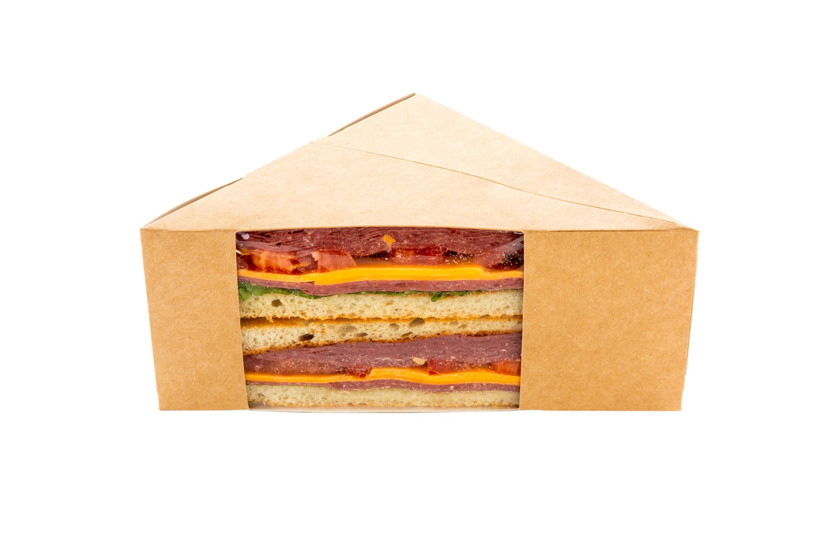 Triangle Kraft Paper Medium Sandwich Box