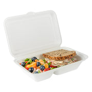 34 oz Sugarcane Clamshell Container