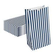 Blue & White Stripe Paper Bag, 4 lb