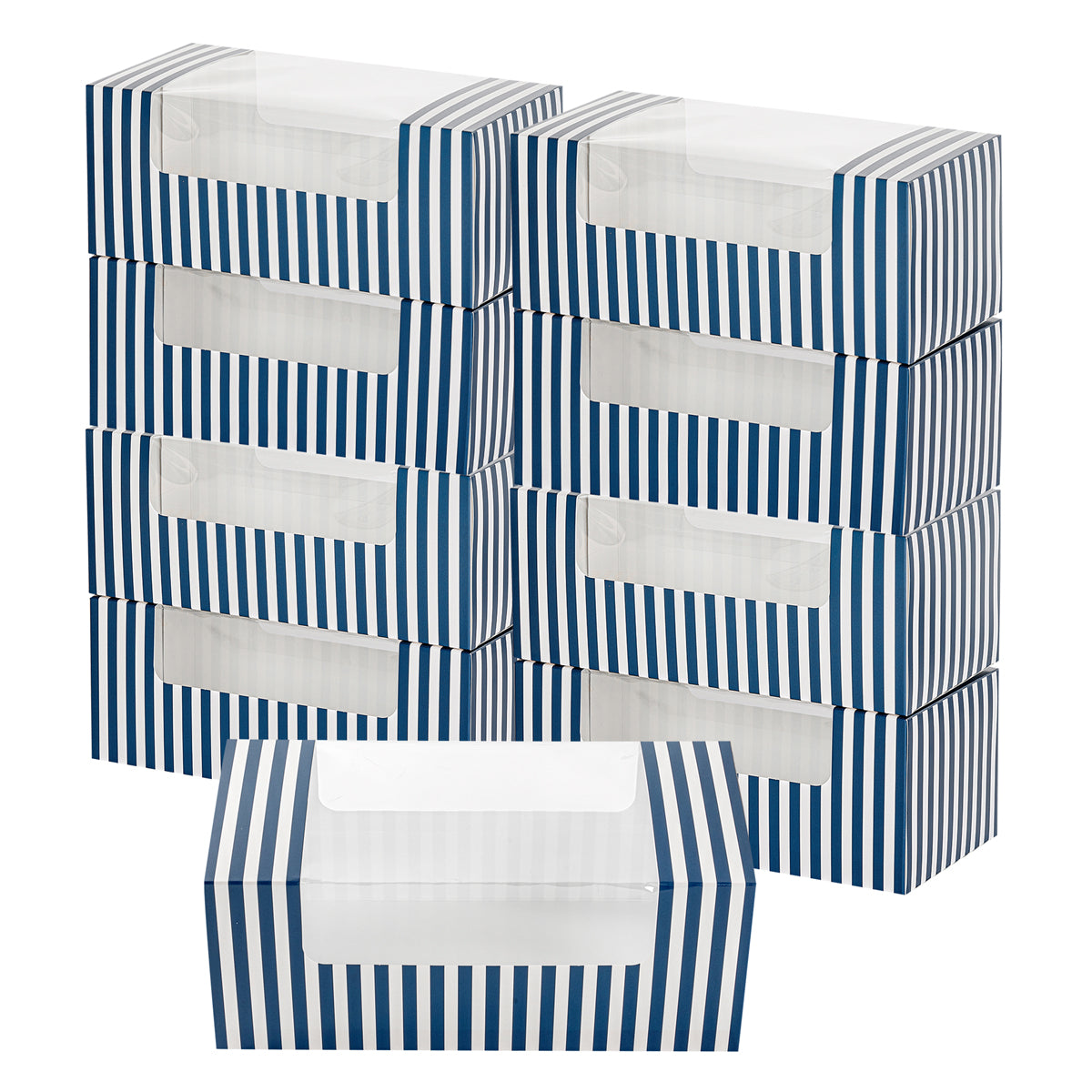 Blue & White Stripe Paper Box
