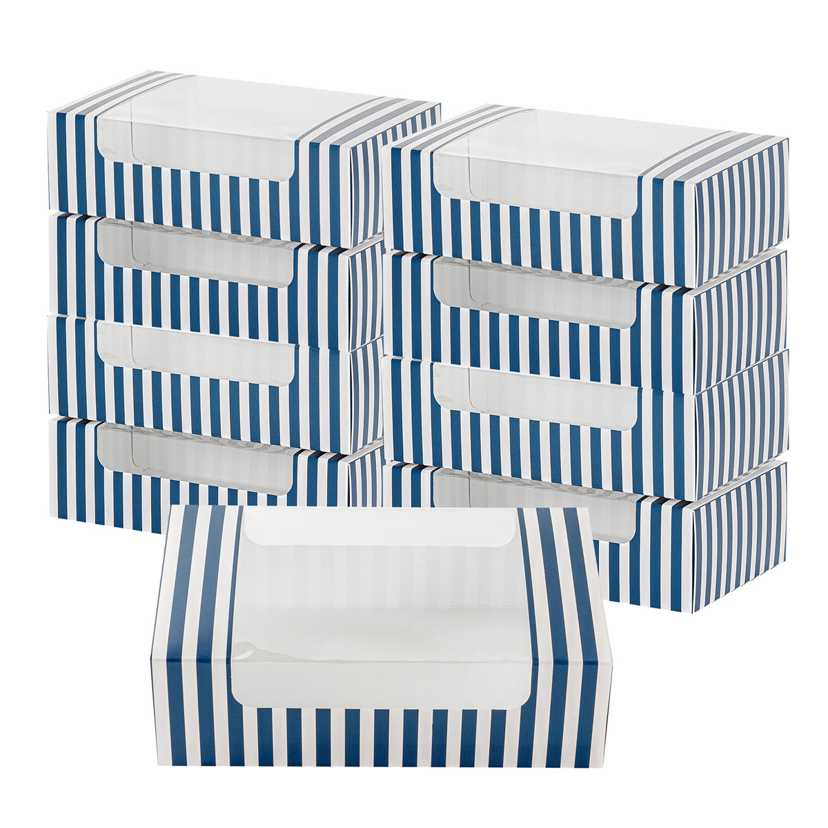 Blue and White Stripe Paper Box