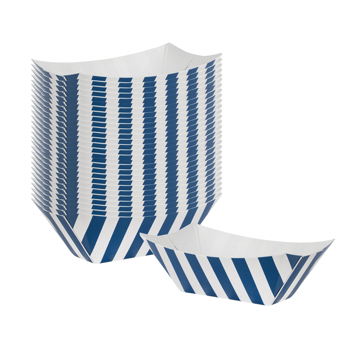 2 oz Blue & White Stripe Paper Boat