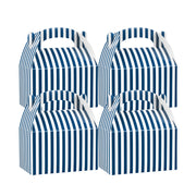 Blue & White Stripe Paper Lunch Box