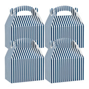 Blue & White Stripe Paper Lunch Box