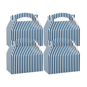 Blue & White Stripe Paper Lunch Box